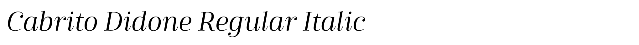 Cabrito Didone Regular Italic image
